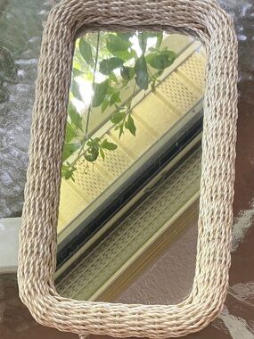 Coastal Natural Rope Rectangular Wall Mirror - Unbranded